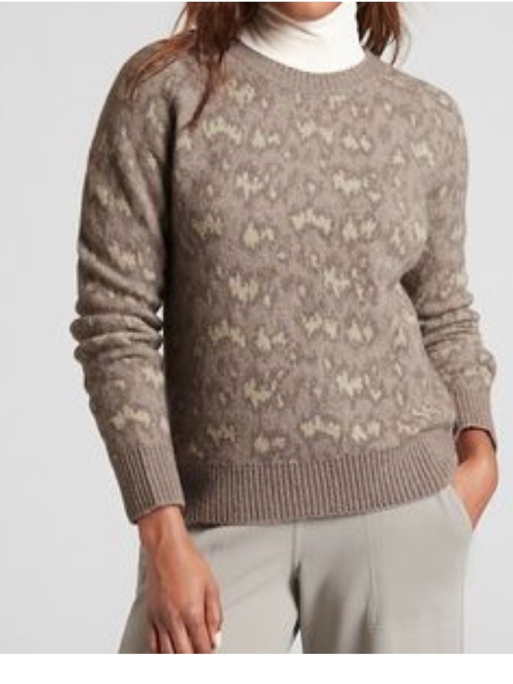 NWOT! Athleta hawthorn extra fine merino wool Crewneck Sweater